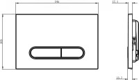 Кнопка смыва для унитаза CHARUS Magnus FP.340.DW.01 пластик, цвет матовый черный