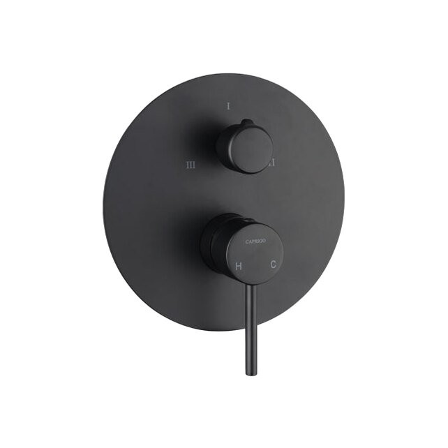 Встраиваемый смеситель для душа и ванны Caprigo Don 53-552-ner матовый черный