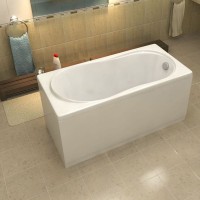 Акриловая ванна Bas Лима стандарт 130x70 см, пристенная, белая + ремкомплект Good Door
