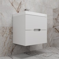 Тумба с раковиной Style Line Матис 60 подвесная, белая матовая