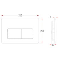 Кнопка смыва для унитаза Veconi Flush V5 пластик, цвет матовый черный