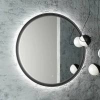 Зеркало круглое Art&Max Napoli 100 черное Зеркало круглое Art&Max Napoli 100 черное
