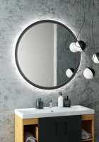 Зеркало круглое Art&Max Napoli 100 черное Зеркало круглое Art&Max Napoli 100 черное