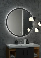 Зеркало круглое Art&Max Napoli 100 черное Зеркало круглое Art&Max Napoli 100 черное