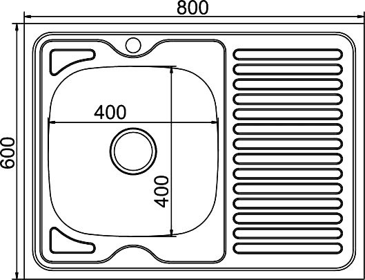 Мойка кухонная Mixline 528016
