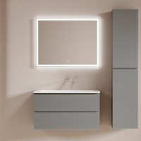 Мебель для ванной комнаты Sancos Folk 90 подвесная, ergraut soft, раковина СN7019wx