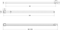 Душевая перегородка BelBagno Kraft 110 см, профиль хром, стекло прозрачное