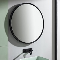 Зеркало круглое Allen Brau Infinity 80 с подсветкой, черное