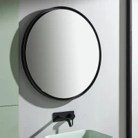 Зеркало круглое Allen Brau Infinity 80 с подсветкой, черное