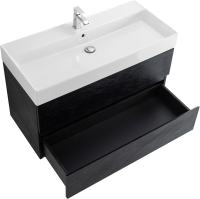 Тумба с раковиной Cezares Molveno 46 100 nero, с раковиной Cezares CZR-MIL-100-LVB