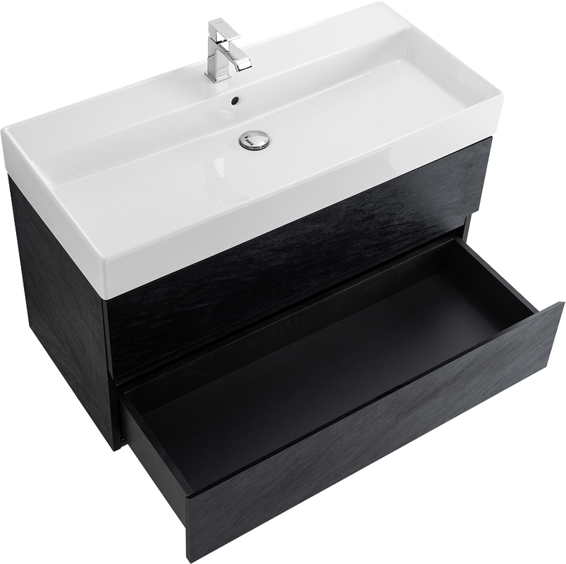 Тумба с раковиной Cezares Molveno 46 100 nero, с раковиной Cezares CZR-MIL-100-LVB