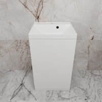 Тумба под раковину без столешницы Style Line Моно 50 напольная, белый глянец