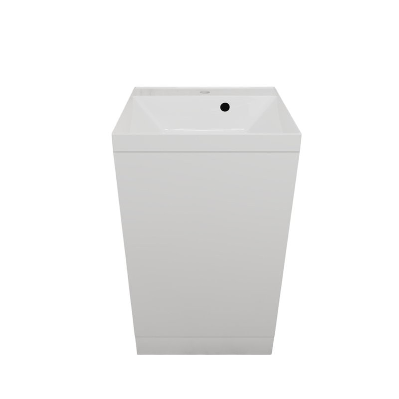 Тумба под раковину без столешницы Style Line Моно 50 напольная, белый глянец