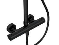 Душевая стойка Cersanit Браско (Brasko) Black 64527 с термостатом, матовая черная