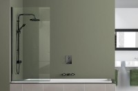 Шторка на ванну Azario Merrit 80х140 цвет профиля черный AZ-NF6211-1 800 BLACK
