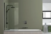 Шторка на ванну Azario Merrit 80х140 цвет профиля черный AZ-NF6211-1 800 BLACK