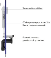 Система инсталляции для унитазов Berges Novum 040233 с кнопкой смыва, хром глянец