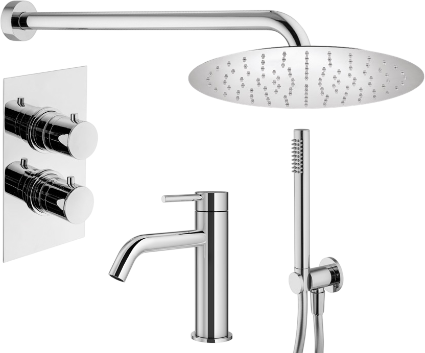 Комплект для ванной Plumberia Selection Ixo KITXOT18QCR53 С ВНУТРЕННЕЙ ЧАСТЬЮ, хром