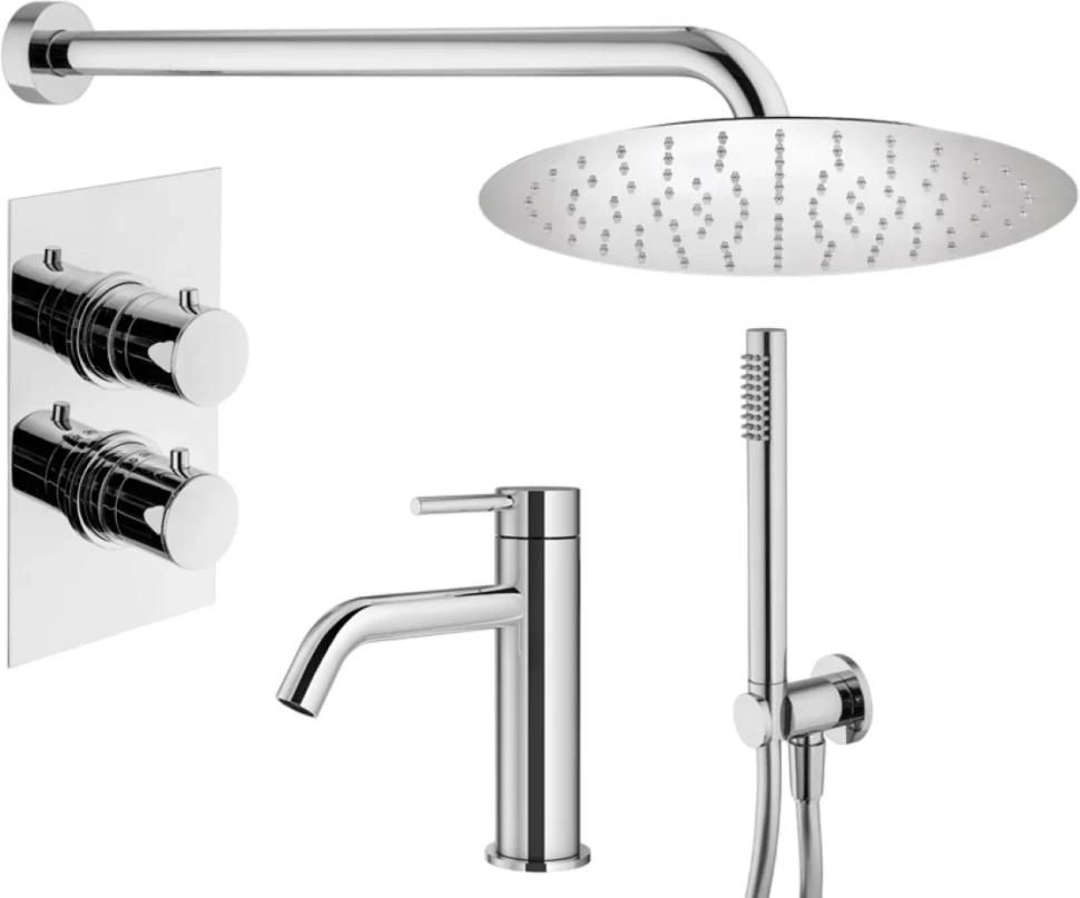 Комплект для ванной Plumberia Selection Ixo KITXOT18QCR53 С ВНУТРЕННЕЙ ЧАСТЬЮ, хром