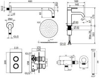 Комплект для ванной Plumberia Selection Ixo KITXOT18QCR53 С ВНУТРЕННЕЙ ЧАСТЬЮ, хром