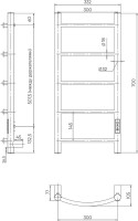 Полотенцесушитель электрический Indigo Arc Lux LCALE70-30Rt серебристый