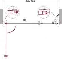 Душевая дверь в нишу BelBagno Etna B-11-100+60-C-Cr