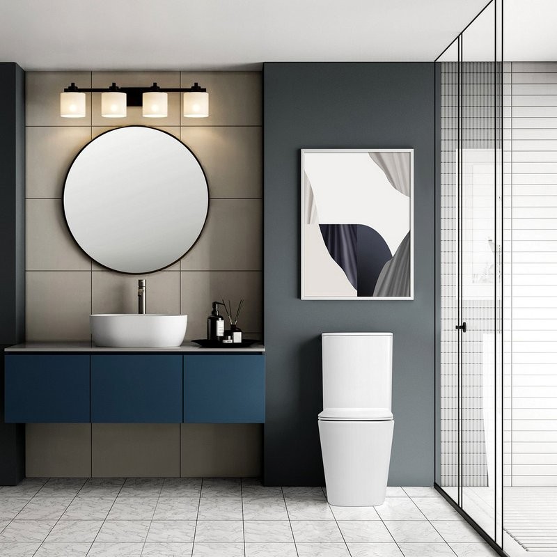 Унитаз-компакт напольный Abber Rechteck AC1210TMW безободковый, с микролифтом, белый матовый