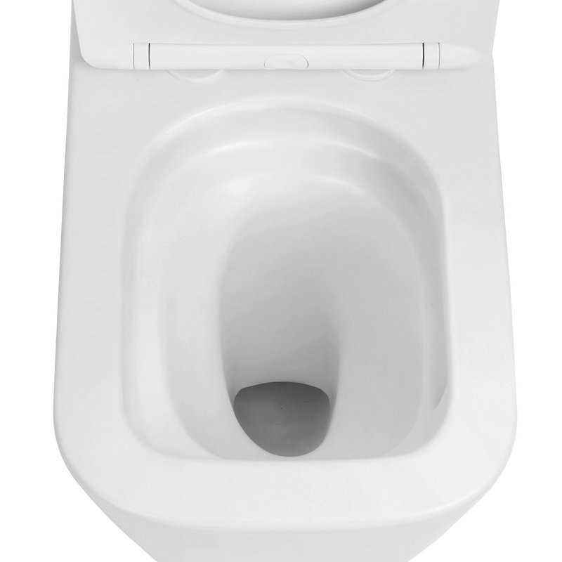 Унитаз-компакт напольный Abber Rechteck AC1210TMW безободковый, с микролифтом, белый матовый