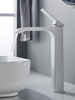 Смеситель для раковины/умывальника высокий Shevanik S4011C, белый Смеситель для раковины/умывальника высокий Shevanik S4011C, белый