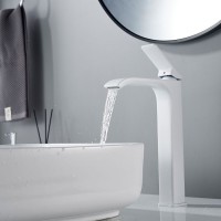 Смеситель для раковины/умывальника высокий Shevanik S4011C, белый Смеситель для раковины/умывальника высокий Shevanik S4011C, белый
