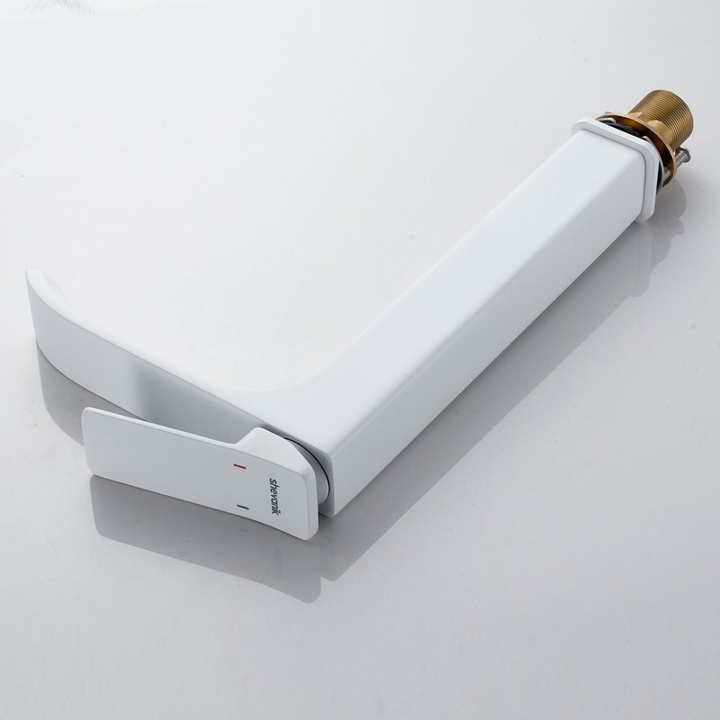 Смеситель для раковины/умывальника высокий Shevanik S4011C, белый