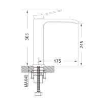 Смеситель для раковины/умывальника высокий Shevanik S4011C, белый Смеситель для раковины/умывальника высокий Shevanik S4011C, белый