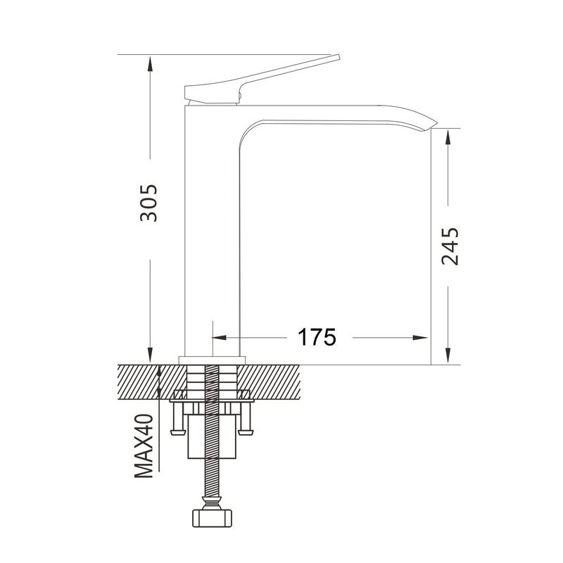 Смеситель для раковины/умывальника высокий Shevanik S4011C, белый