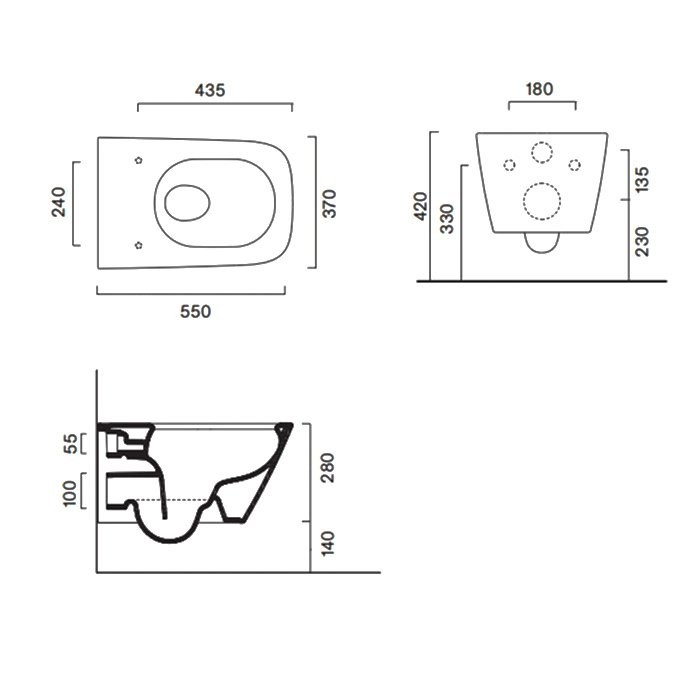 Унитаз подвесной Catalano Green 0411550001 с микролифтом