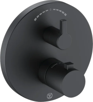 Термостатический смеситель встраиваемый Kludi Nova Fonte 208303915 для ванны с душем, черный