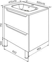 Мебель для ванной комнаты IDDIS Edifice 60 напольная Мебель для ванной комнаты IDDIS Edifice 60 напольная