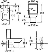 Унитаз-компакт напольный Roca Dama senso Dama Senso 342517000
