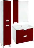 Тумба с раковиной Bellezza Пегас 70 подвесная, красная