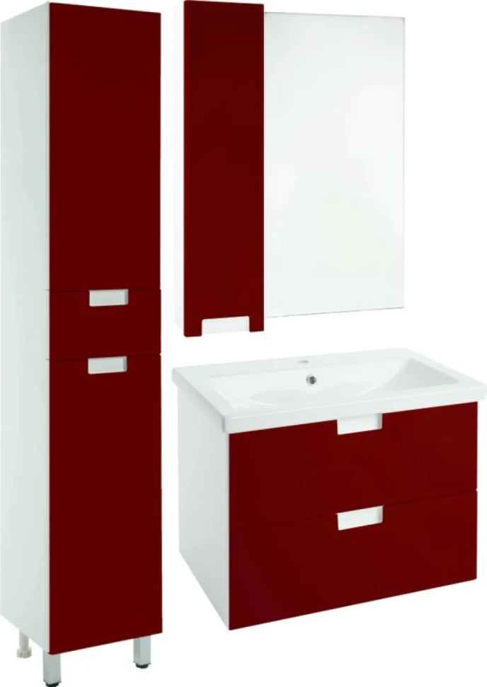Тумба с раковиной Bellezza Пегас 70 подвесная, красная