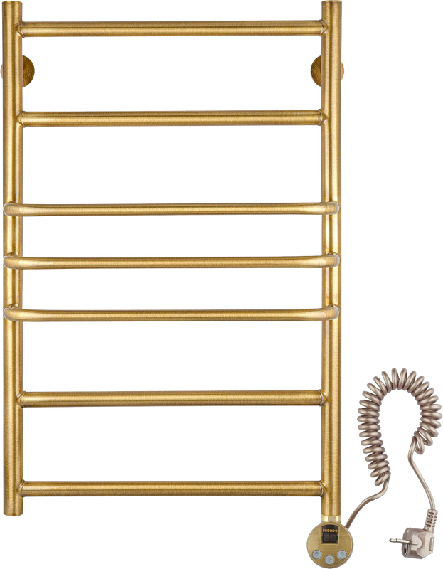 Полотенцесушитель электрический Secado Триест 4603777479152 85x55 см, подключение справа, бронза, лесенка, латунь