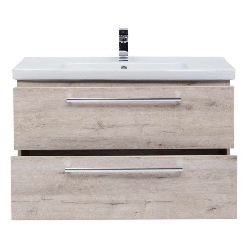 Тумба с раковиной Dreja Gio 80 подвесная, дуб кантри