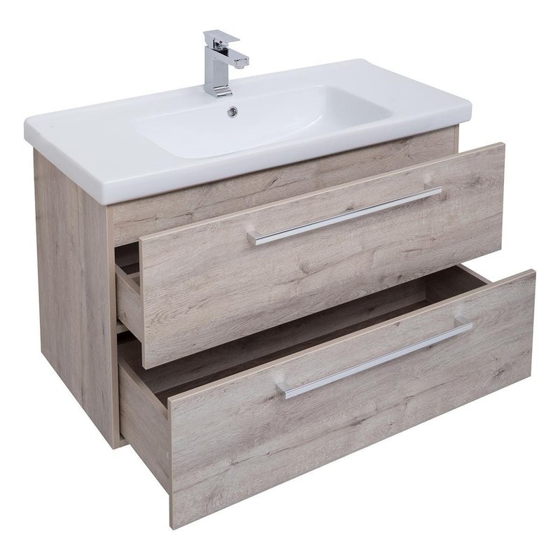 Тумба с раковиной Dreja Gio 80 подвесная, дуб кантри