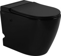 Унитаз приставной напольный Abber Bequem AC1115PMB безободковый, с микролифтом, матовый черный