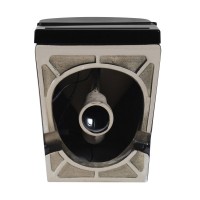 Унитаз приставной напольный Abber Bequem AC1115PMB безободковый, с микролифтом, матовый черный