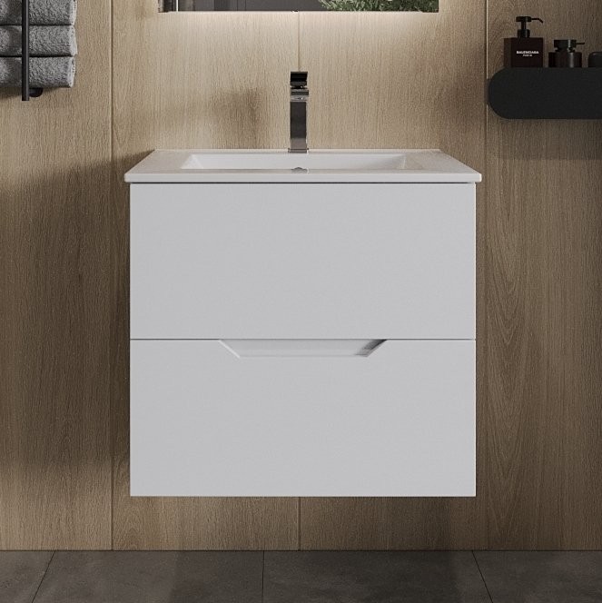 Мебель для ванной комнаты Orange Line 60 белая матовая