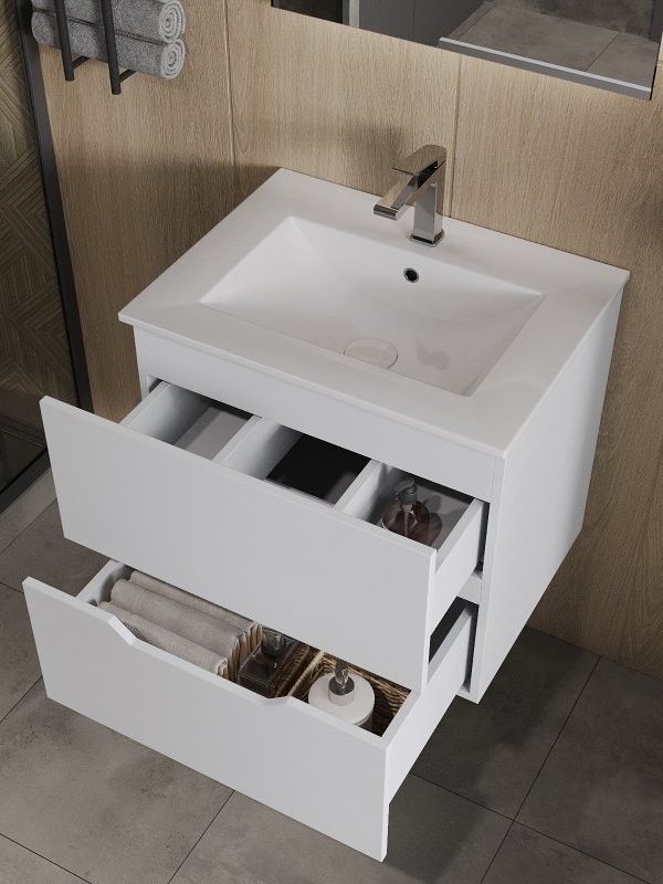 Мебель для ванной комнаты Orange Line 60 белая матовая