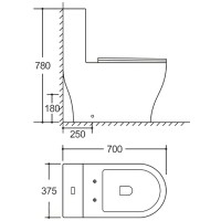 Унитаз-моноблок напольный Grossman Classic GR-4488SQ