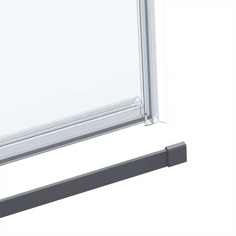 Душевой уголок Vincea Como Soft VSR-1CS9013CLGM 130х90, профиль вороненая сталь, стекло прозрачное