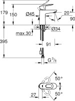 Смеситель для раковины Grohe BauLoop 23336000