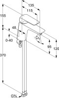Смеситель для раковины Kludi Ameo XL 410260575